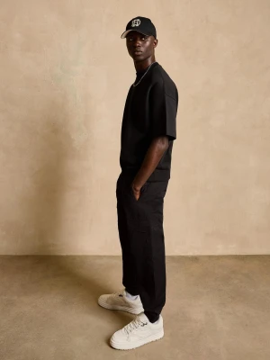 Bershka Spodnie Jogger Cargo Mężczyzna Czarny