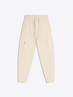 Bershka Spodnie Jogger Cargo Mężczyzna Piaskowy