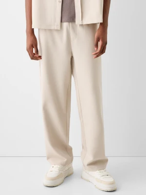 Bershka Tailored Jogging Trousers Mężczyzna Sand