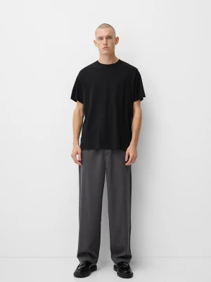Bershka Spodnie Jogger Mężczyzna Szary