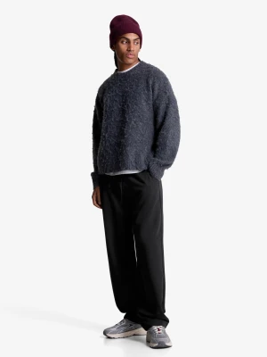 Bershka Spodnie Jogger O Kroju Straight Tailoring Mężczyzna Czarny