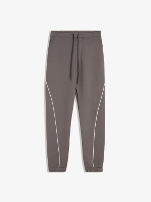 Bershka Spodnie Jogger Z Dzianiny Dresowej Mężczyzna Szary