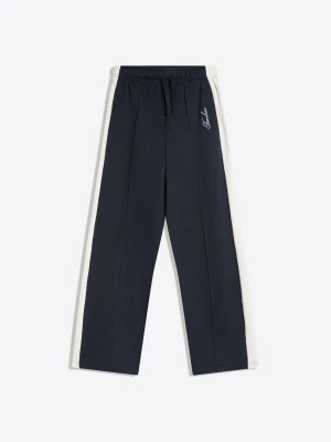 Bershka Spodnie O Kroju Balloon Mężczyzna Granatowy