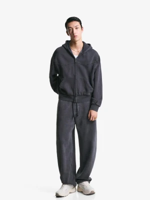 Bershka Spodnie O Kroju Balloon Mężczyzna Szary