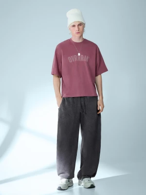 Bershka Spodnie O Kroju Balloon Mężczyzna Szary