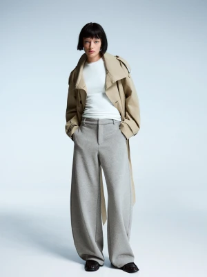 Bershka Spodnie O Kroju Balloon Tailoring Kobieta Szary