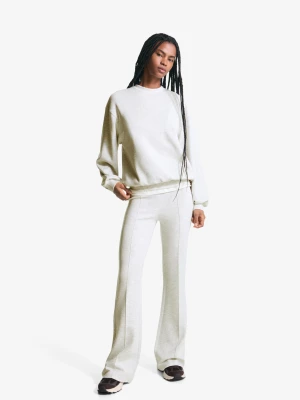 Bershka Spodnie O Kroju Flare Modal Kobieta Szary