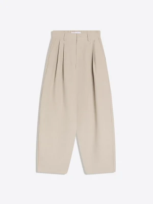 Bershka Spodnie O Kroju Super Baggy Tailoring Mężczyzna Popielaty