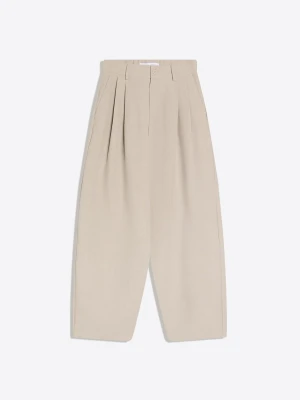 Bershka Spodnie O Kroju Super Baggy Tailoring Mężczyzna Popielaty