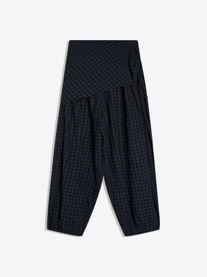 Bershka Spodnie Pumpy Z Apaszką Kobieta Granatowy