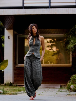 Bershka Spodnie Typu Bloomer Kobieta Ciemnoszary