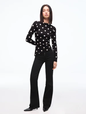 Bershka Spodnie Z Bengalinu Na Zamek Błyskawiczny Kobieta Czarny