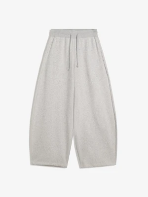 Bershka Spodnie Z Dzianiny Dresowej O Kroju Barrel Ze Stoperami Kobieta Szary