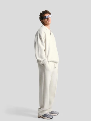 Bershka Spodnie Z Szerokimi Nogawkami Mężczyzna Szary