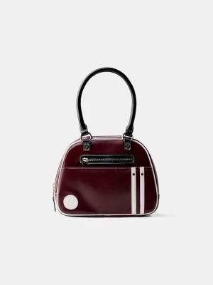 Bershka Retro Sporty Bowling Bag Kobieta Burgundy