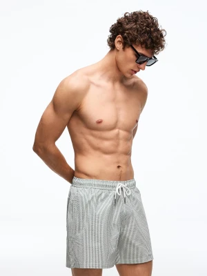 Bershka Strój Kąpielowy Boxy Mężczyzna Zielony