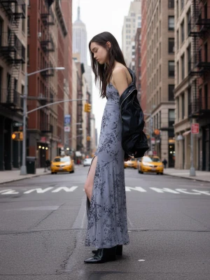 Bershka Sukienka Midi Na Ramiączkach Z Tiulu Kobieta Szary