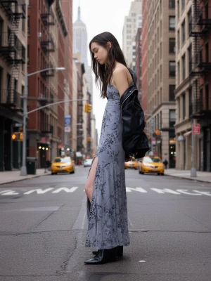 Bershka Sukienka Midi Na Ramiączkach Z Tiulu Kobieta Szary