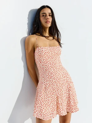 Bershka Sukienka Mini Na Ramiączkach W Kwiaty Kobieta Wielokolorowy