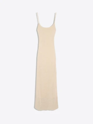Bershka Sukienka Mini Z Paskami Na Plecach Kobieta Kremowy