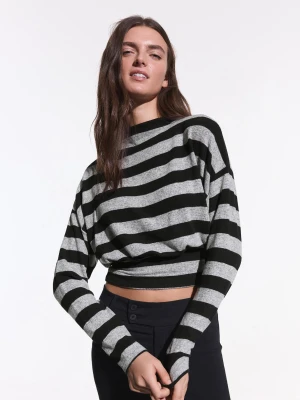 Bershka Sweter Półgolf Typu Perkins Kobieta Ciemnoszary