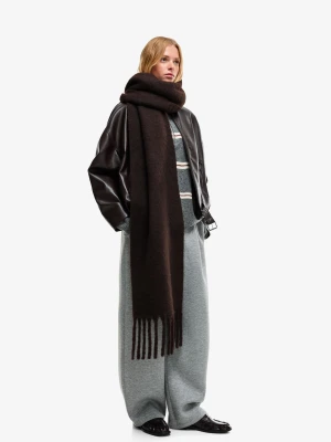 Bershka Szalik Gładki Kobieta Brązowy
