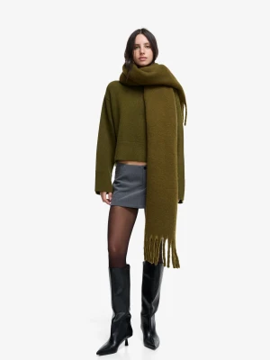 Bershka Szalik Gładki Kobieta Khaki