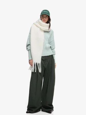 Bershka Szalik Gładki Kobieta Kremowy