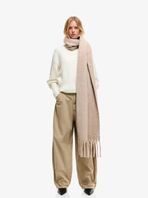 Bershka Szalik Gładki Kobieta Piaskowy