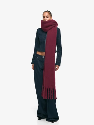 Bershka Szalik Gładki Kobieta Rubinowy