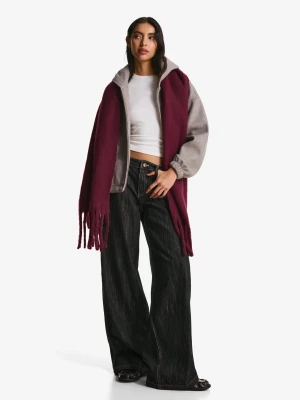 Bershka Szalik Gładki Kobieta Rubinowy