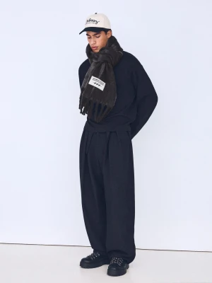Bershka Szalik W Gwiazdy Mężczyzna Szary