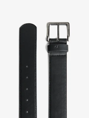Bershka Szeroki Pasek Ze Sztucznej Skóry Mężczyzna Czarny