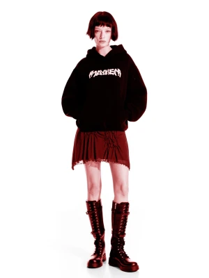 Bershka Sznurowane Kozaki Na Płaskiej Podeszwie Ze Sprzączkami Kobieta Czarny