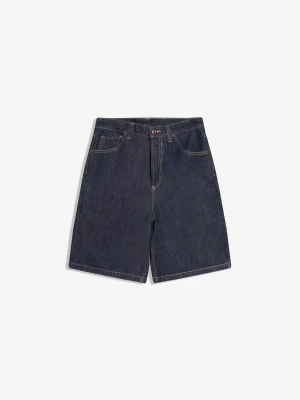 Bershka Szorty Jeansowe O Kroju Baggy Kobieta Granatowy