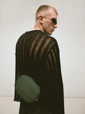 Bershka Techniczna Torba Listonoszka Mężczyzna Khaki
