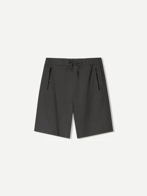 Bershka Techniczne Bermudy Mężczyzna Szary