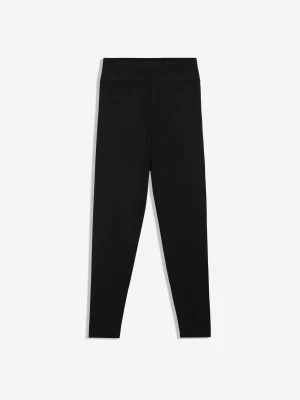 Bershka Legginsy Z Tkaniny Technicznej Oddychającej & Szybkoschnącej Kobieta Czarny