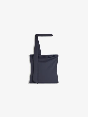 Bershka Top Bandeau Apaszka Kobieta Granatowy