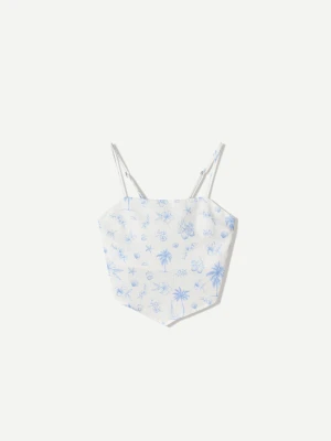 Bershka Top Bandeau Na Ramiączkach Kobieta Wielokolorowy