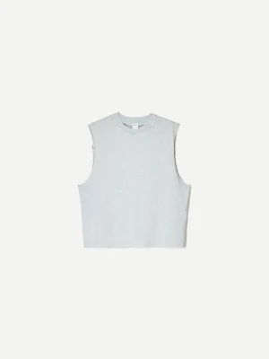 Bershka Top Bez Rękawów Mężczyzna Szary