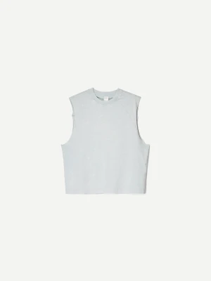 Bershka Top Bez Rękawów Mężczyzna Szary