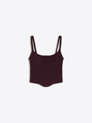 Bershka Top Gorsetowy Na Ramiączkach Kobieta Fioletowy