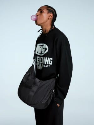 Bershka Torba Techniczna Mężczyzna Czarny
