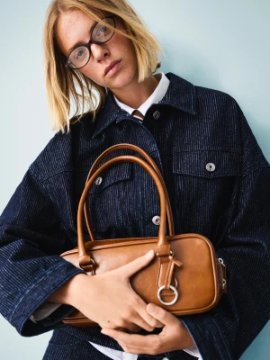 Bershka Torba Typu Bowling Kobieta Wielbłądzi