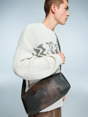 Bershka Torebka Crossbody Mężczyzna Brązowy