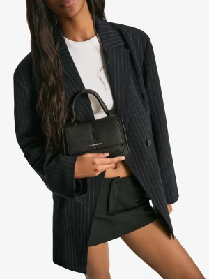 Bershka Torebka Listonoszka Z Fakturą Kobieta Czarny