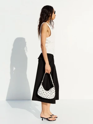 Bershka Torebka Mini W Grochy Kobieta Biały