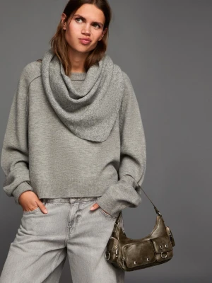 Bershka Torebka Na Ramię Z Wieloma Kieszeniami Kobieta Ciemnoszary