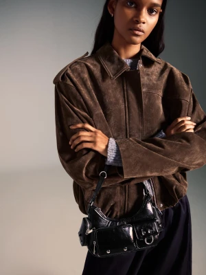 Bershka Torebka Na Ramię Z Wieloma Kieszeniami Kobieta Czarny